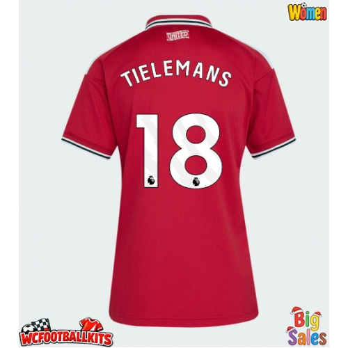 Manchester United Youri Tielemans #18 Replica Home Stadium Shirt for Women 2026-27 Short Sleeve